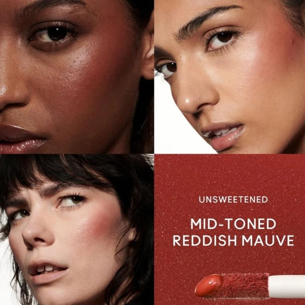 MAC Unsweetened Strobe Liquid Blush Red Mauve Brsnd New In Box Full Size